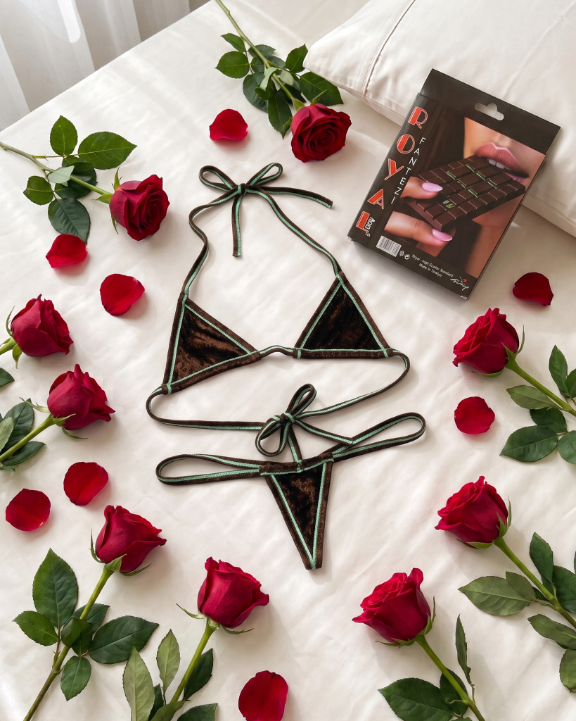 Fatelys Royal Dubai Chocolate – Dubai Çikolatası Aromalı Yenilebilir Fantazi İç Giyim Takımı