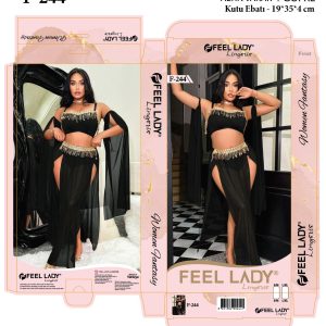 Feel Lady F-244 Altın Varak + Gofre Kutulu İç Çamaşırı