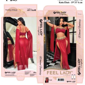 Feel Lady F-245 Altın Varak + Gofre Kutulu İç Çamaşırı