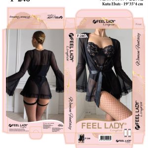 Feel Lady F-246 Altın Varak + Gofre Kutulu İç Çamaşırı
