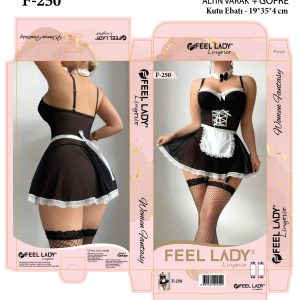 Feel Lady F-250 Altın Varak + Gofre Kutulu İç Çamaşırı