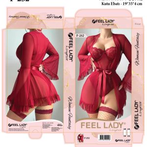 Feel Lady F-252 Altın Varak + Gofre Kutulu İç Çamaşırı