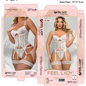 Feel Lady F-254 Altın Varak + Gofre Kutulu İç Çamaşırı